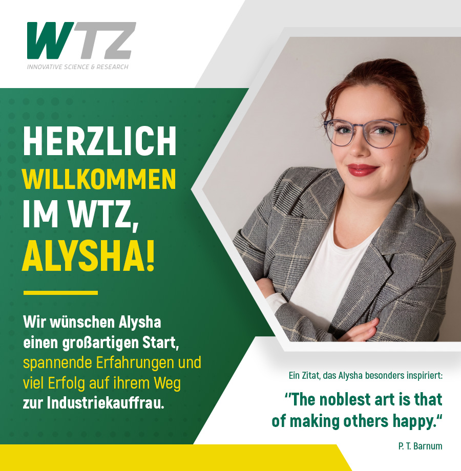 Willkommen im Team: Alysha startet ihre Ausbildung im WTZ Roßlau